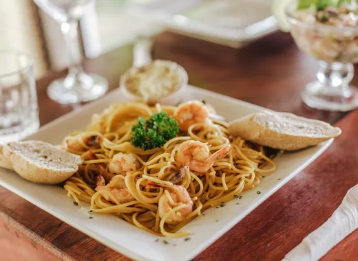 Pasta con camarones — Bomalu Nicaragua